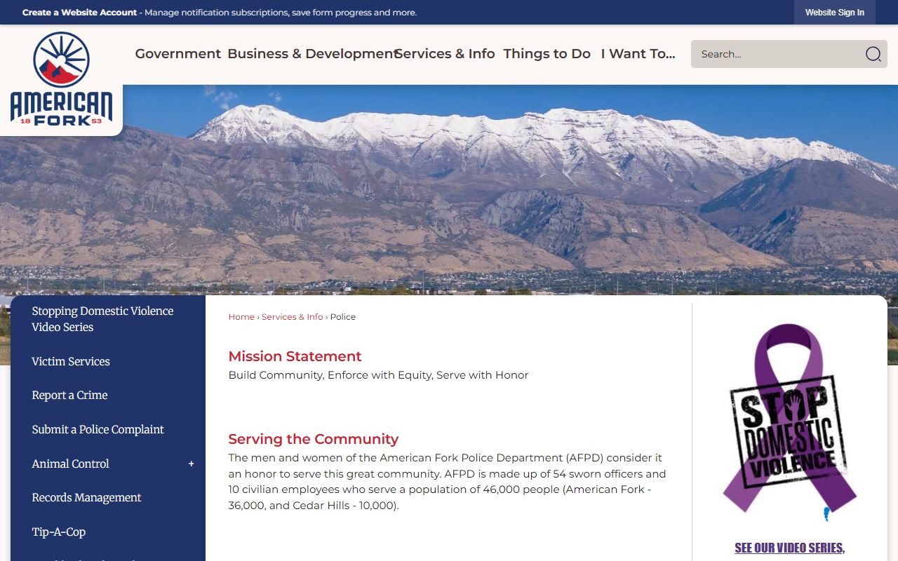 American Fork Police Department website for 72 hour booking information