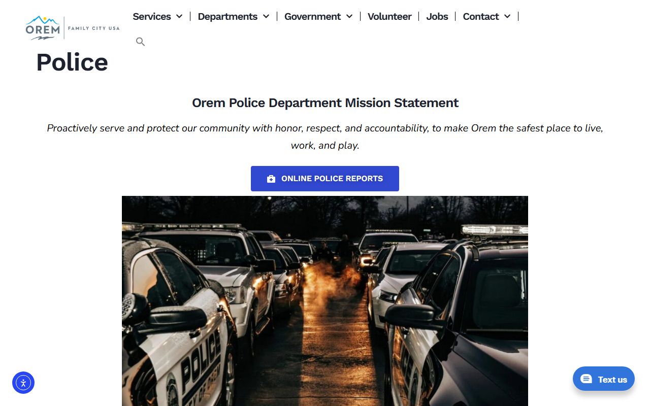 Orem City Police Department website for 72 hour booking information