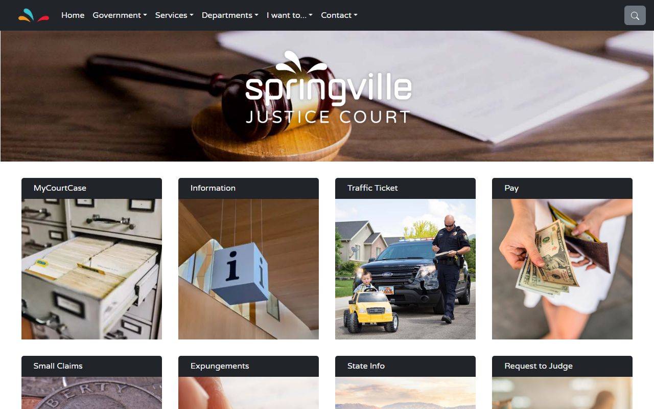 Springville City Justice Court for 72 hour booking case processing