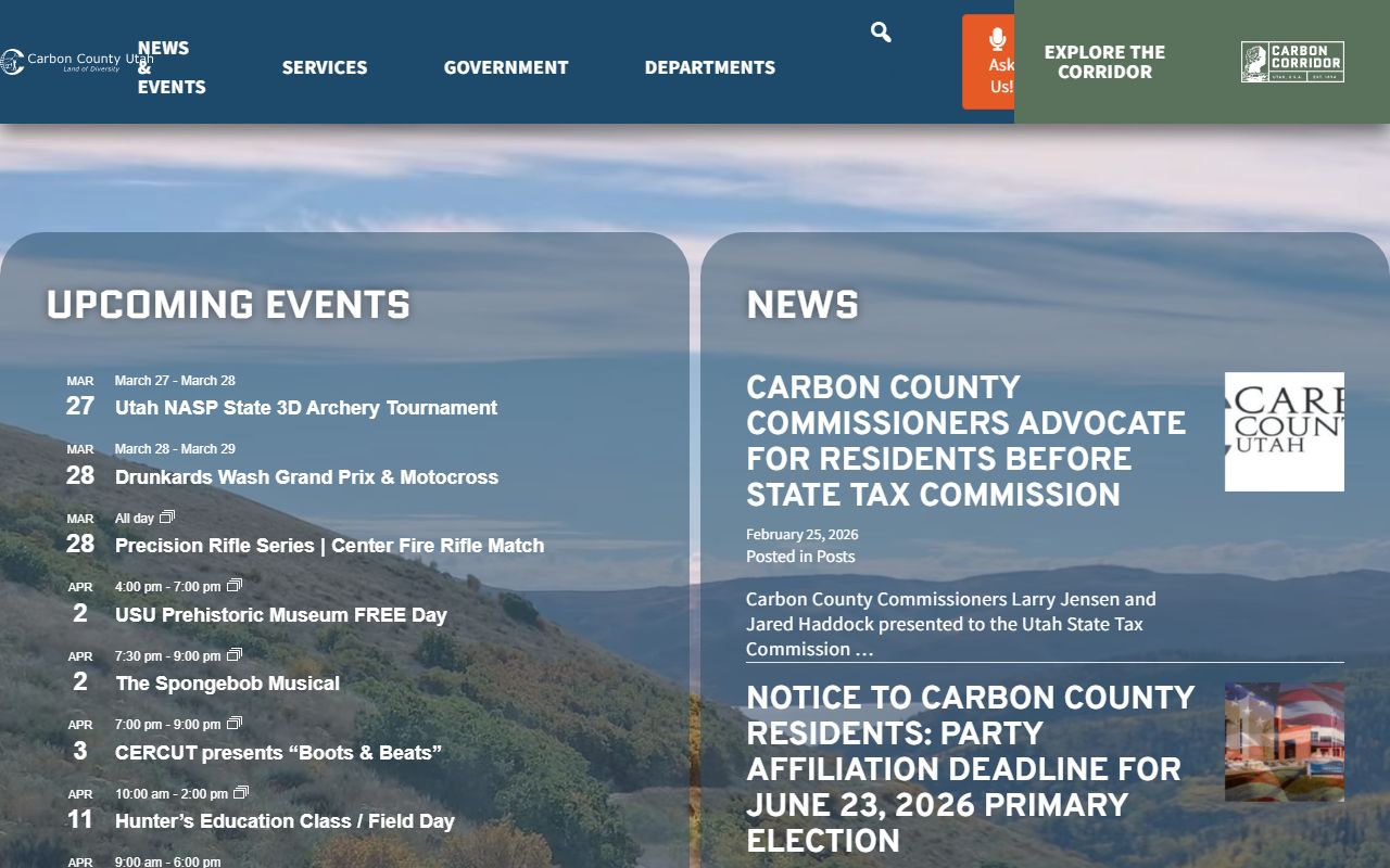 Carbon County 72 hour booking government portal website