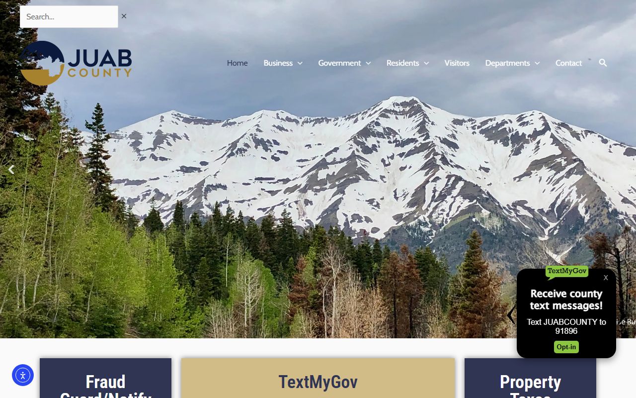 Juab County government website for booking record access