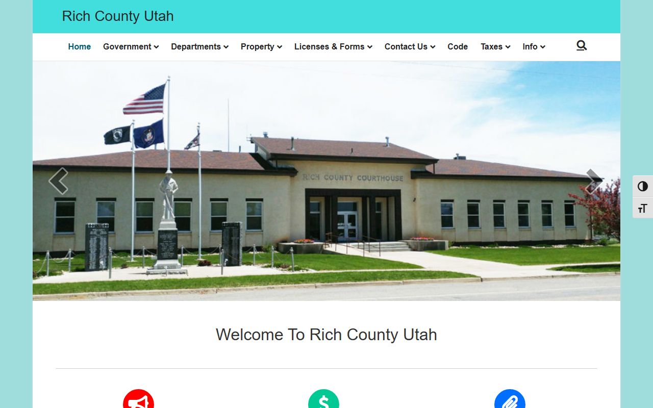 Rich County government website for 72 hour booking records