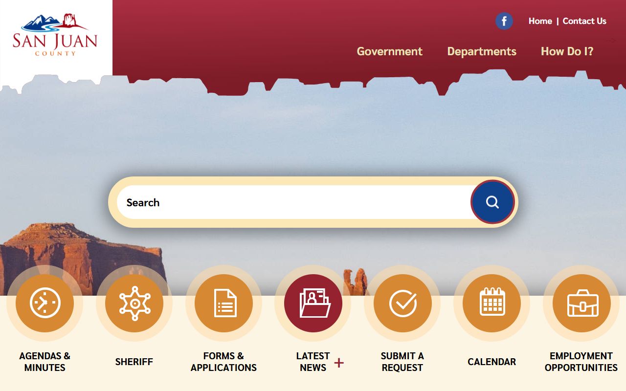 San Juan County government website for 72 hour booking access
