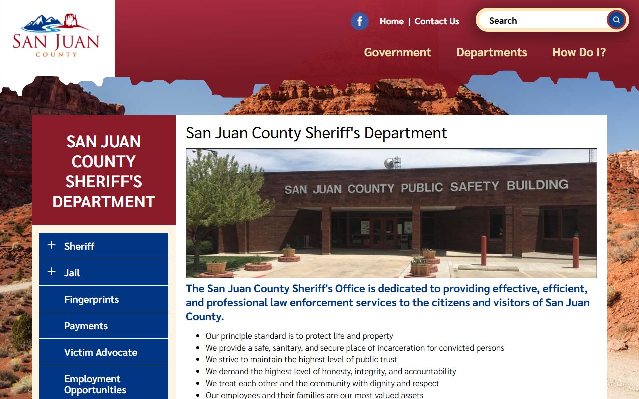 San Juan County Sheriff's Office 72 hour booking information