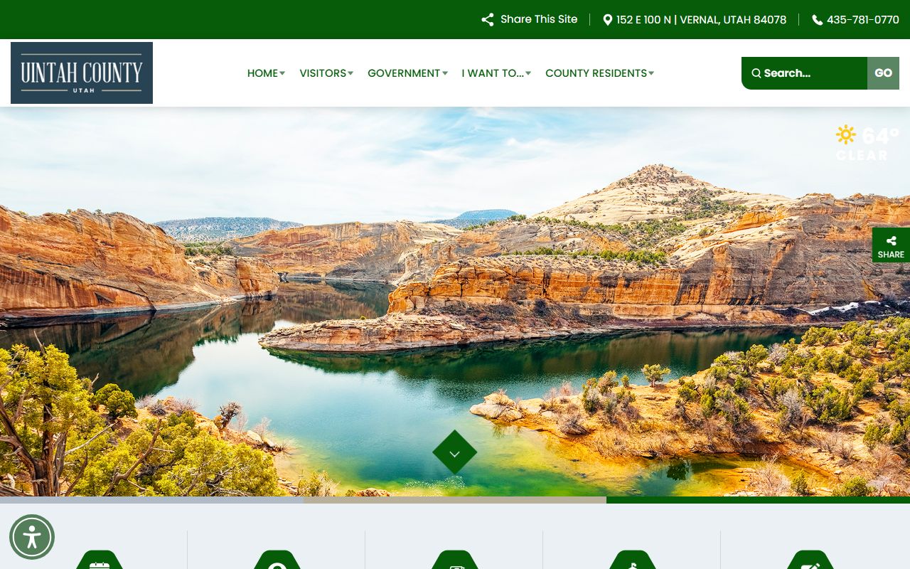 Uintah County government website for 72 hour booking information