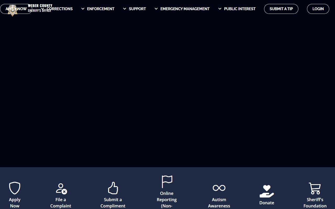 Weber County Sheriff's Office website for 72 hour booking access
